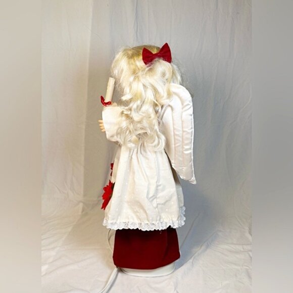 Vintage Trim A Home 24" Angel Animated Illuminated Big Eyed Doll Christmas Decor - Picture 4 of 8